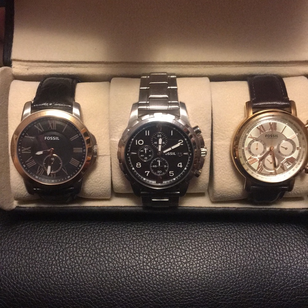 Set of 3 fossil watches
